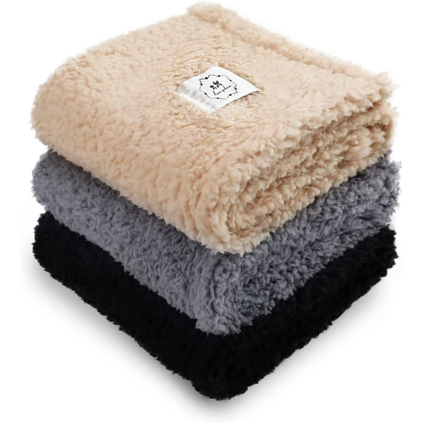 1 Pack 3 Calming Premium Fleece Pet Blankets For Dog Cats
