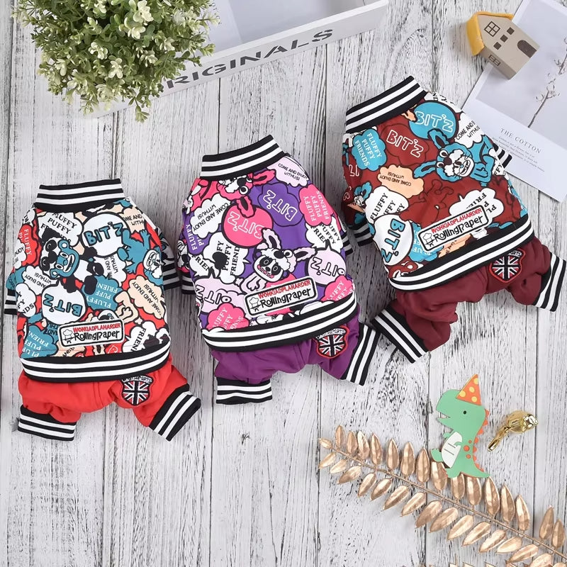 Windproof Dog Costume Cute Autumn Snow Winter Soft Warm Pet Coat