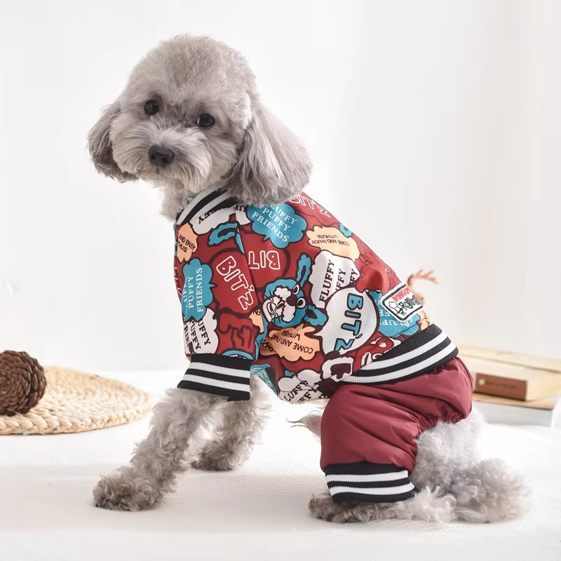 Windproof Dog Costume Cute Autumn Snow Winter Soft Warm Pet Coat
