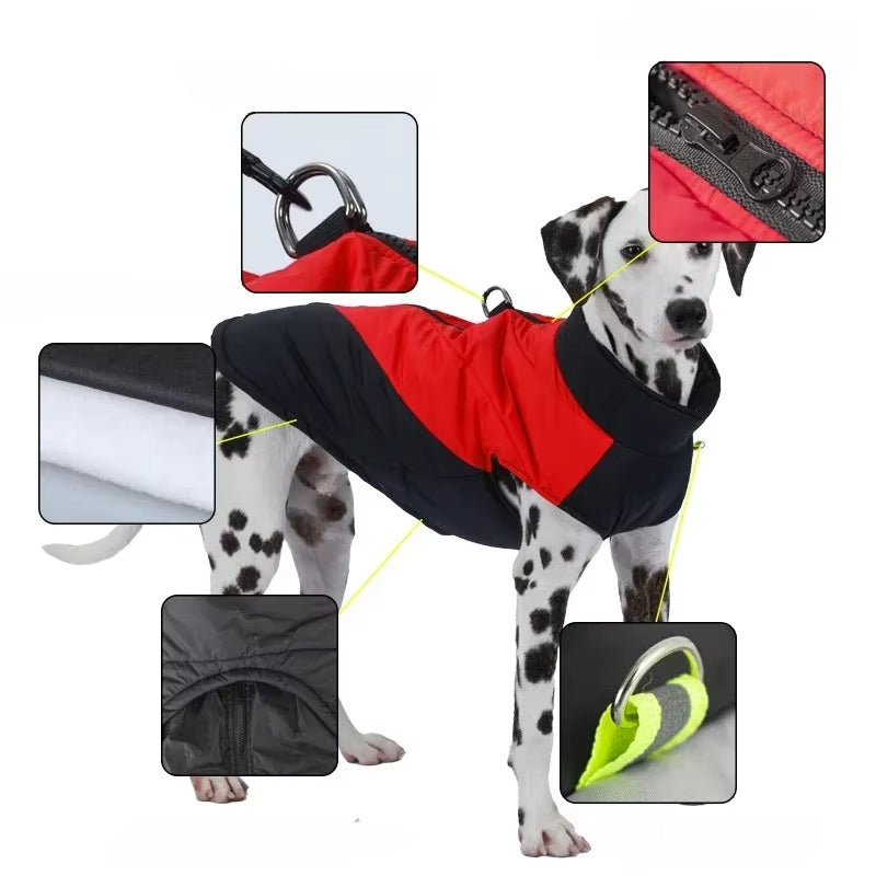Waterproof Dog Jacket Winter Warm Dog Clothes for Small Large Dogs