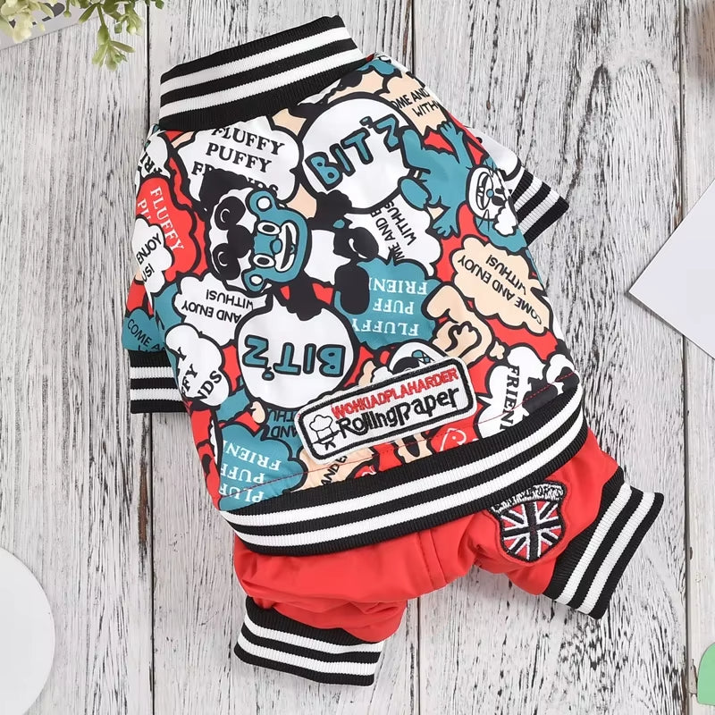 Windproof Dog Costume Cute Autumn Snow Winter Soft Warm Pet Coat