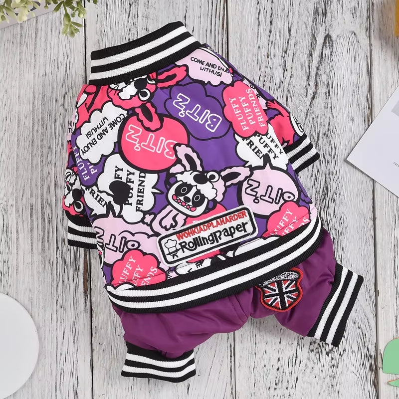 Windproof Dog Costume Cute Autumn Snow Winter Soft Warm Pet Coat