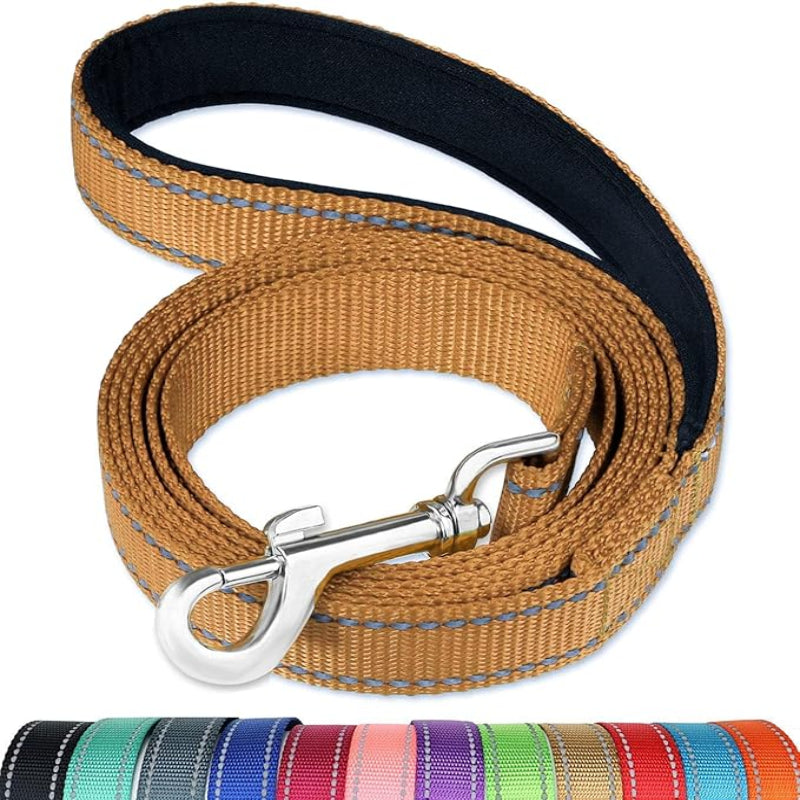 6 FT Reflective Training Dog Leash with Soft Padded Handle