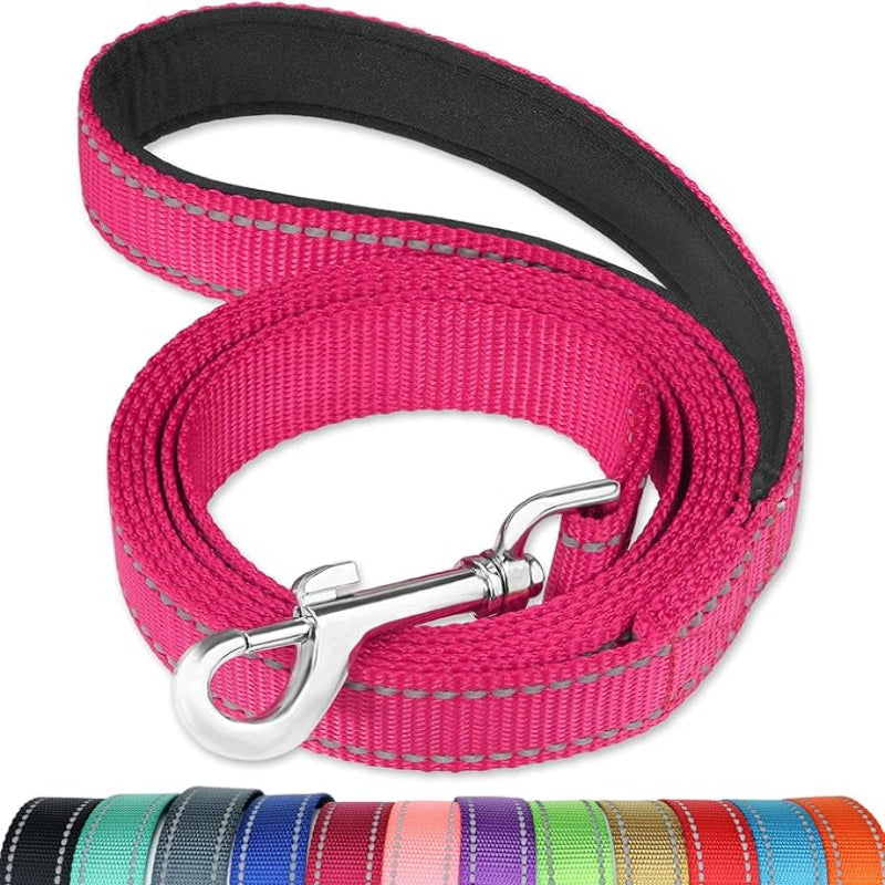6 FT Reflective Training Dog Leash with Soft Padded Handle