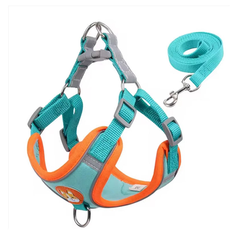Dogs Adjustable Harness Leash Set for Small Medium Dogs Harness Vest