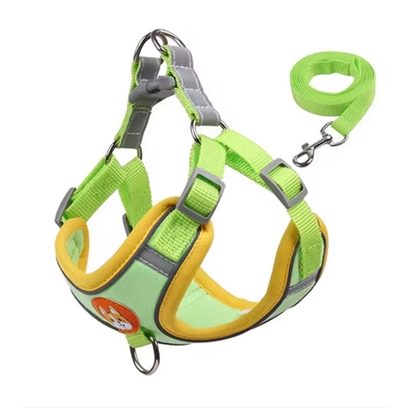 Dogs Adjustable Harness Leash Set for Small Medium Dogs Harness Vest