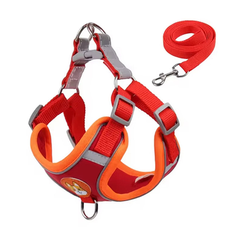 Dogs Adjustable Harness Leash Set for Small Medium Dogs Harness Vest