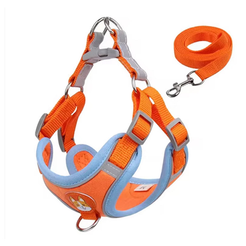 Dogs Adjustable Harness Leash Set for Small Medium Dogs Harness Vest