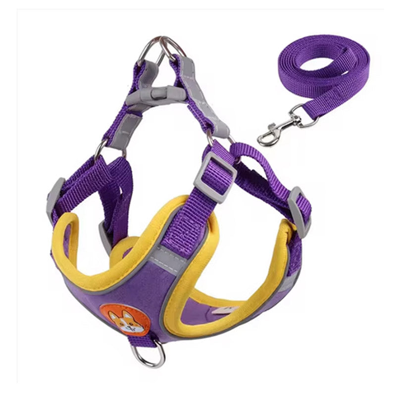 Dogs Adjustable Harness Leash Set for Small Medium Dogs Harness Vest
