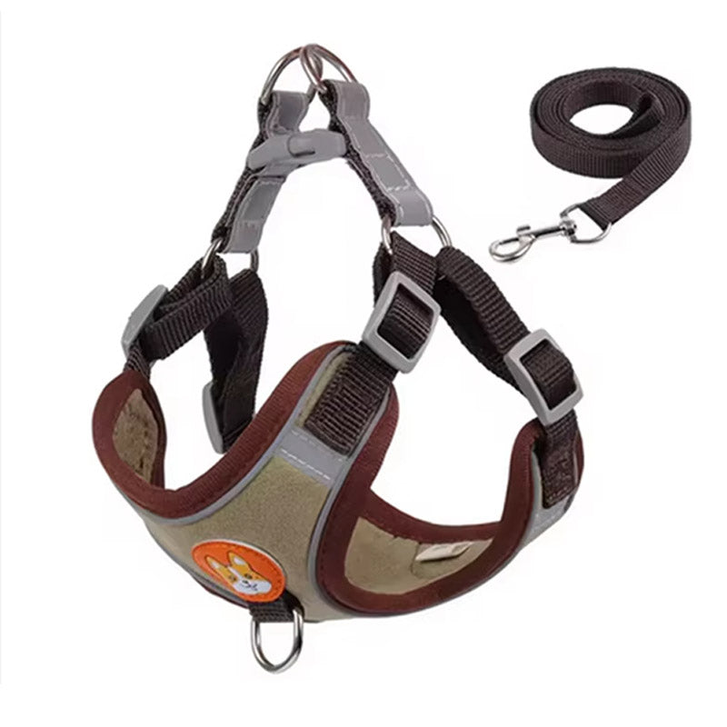 Dogs Adjustable Harness Leash Set for Small Medium Dogs Harness Vest