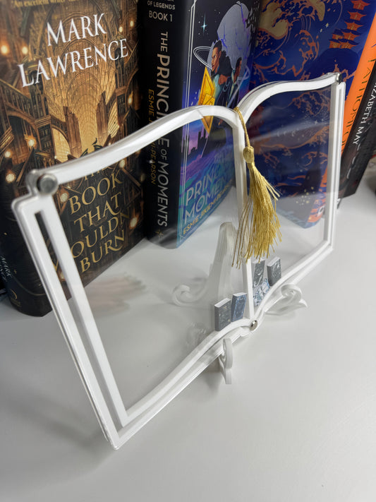 "Read Digitally, Never Forgotten" Book Shelf Display