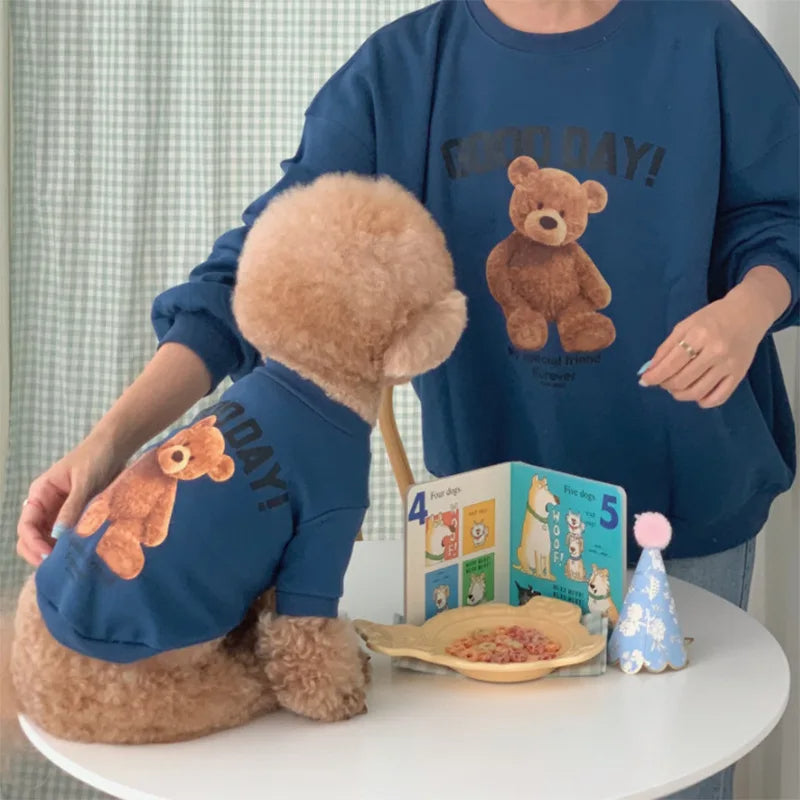 Dog Clothes for Small Medium Dogs Cute Bear Pattern Pet Cat Vest Poodle