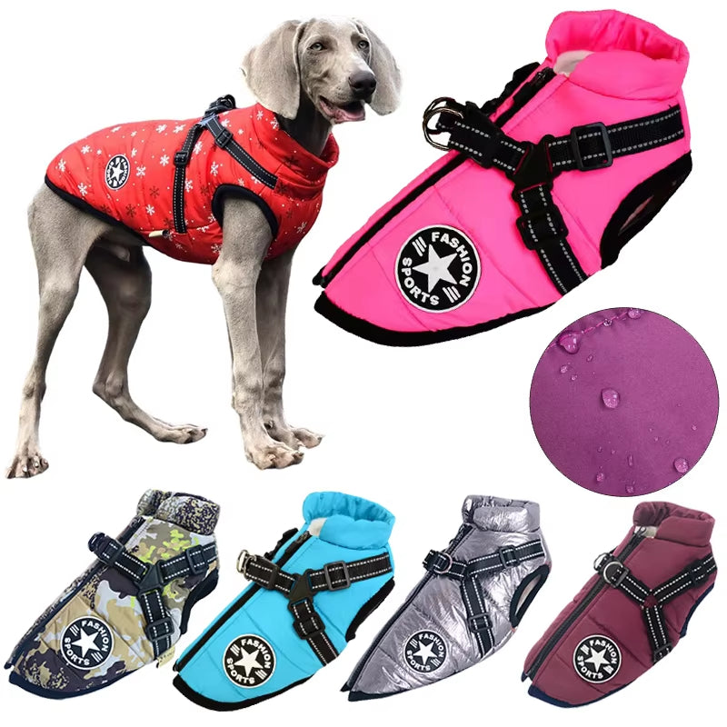Waterproof Winter Pet Dog Coat Pet Clothes Puppy Outfit Vest Warm Dog Clothes
