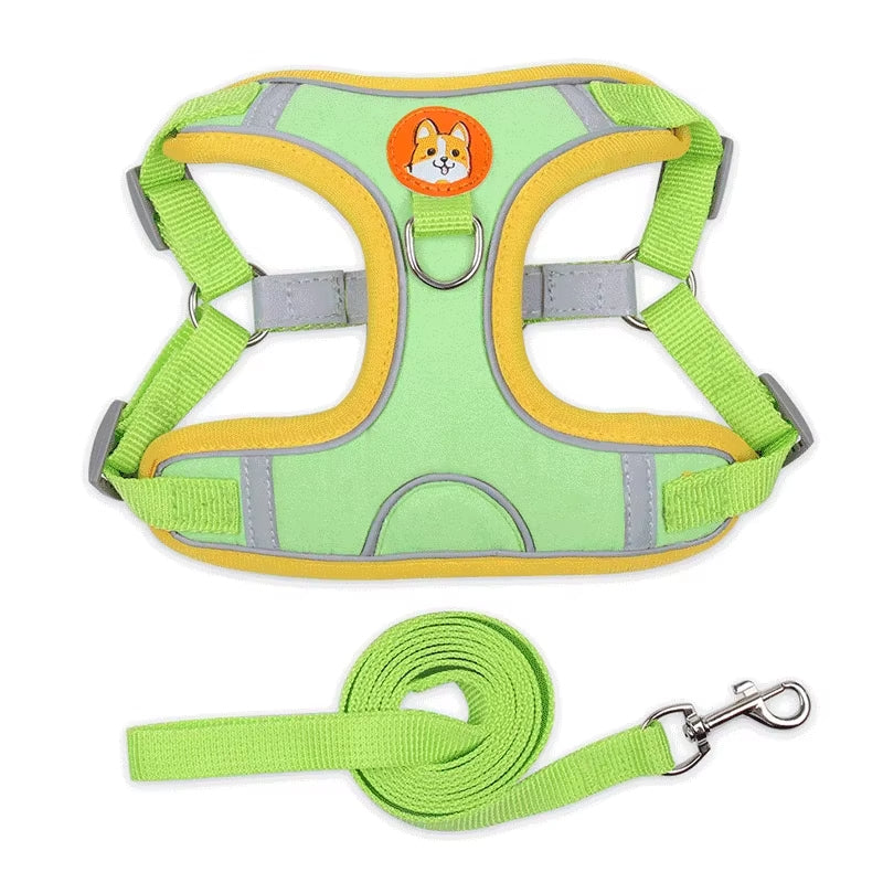 Dogs Adjustable Harness Leash Set for Small Medium Dogs Harness Vest
