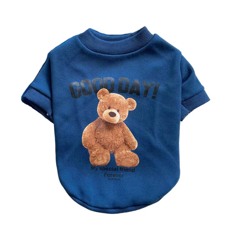 Dog Clothes for Small Medium Dogs Cute Bear Pattern Pet Cat Vest Poodle
