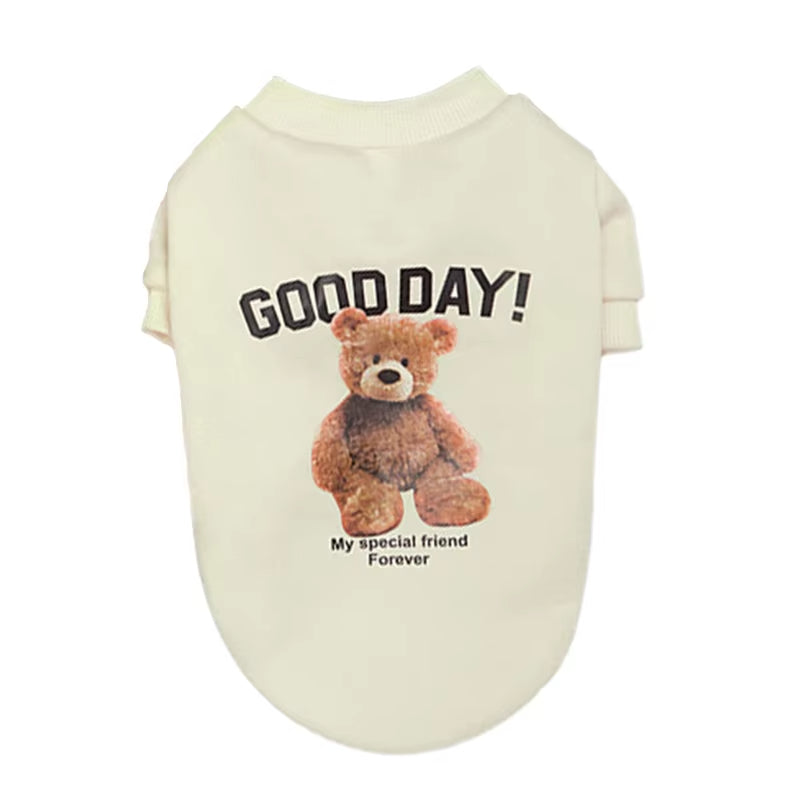 Dog Clothes for Small Medium Dogs Cute Bear Pattern Pet Cat Vest Poodle